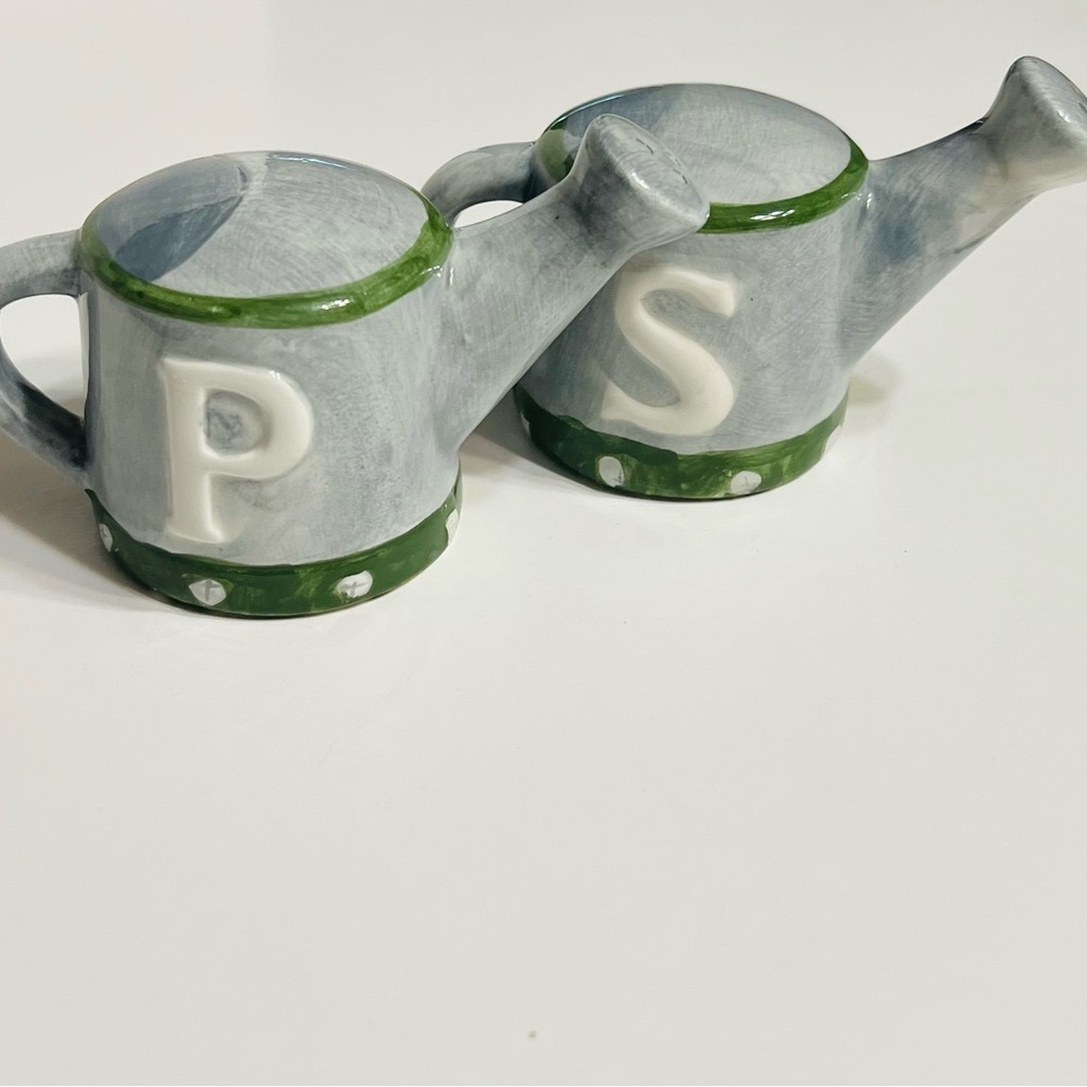 Vintage  Watering Can Salt and Pepper Shakers